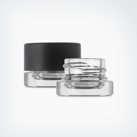 Customized Printing Logo 3ml 5ml 7ml 9ml Cube Round Clear Smell Proof Concentrate Jar Childproof Small Glass Jar With Lid Glass Bottle Glass Jar lower price