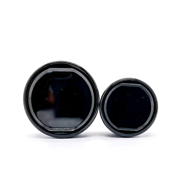 7ml 9ml Solid Black / White Round Concentrate Jar Children Resistant Container Jars Child Proof Glass Jar for Eye Cream Wax Oil