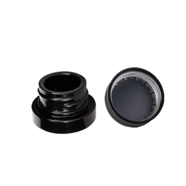 5g 9g Child Resistant 5ml 9ml Black Round Glass square Eye Cream Jar Childproof Concentrate Cube Flower Container Jars