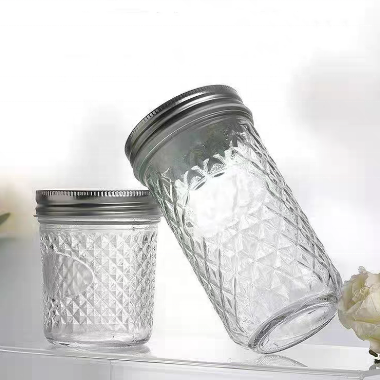 Factory Price 4oz 8oz 10oz 12oz 16oz 32oz Wide Mouth Glass Mason Jar for Jam Honey Canning Food Storage