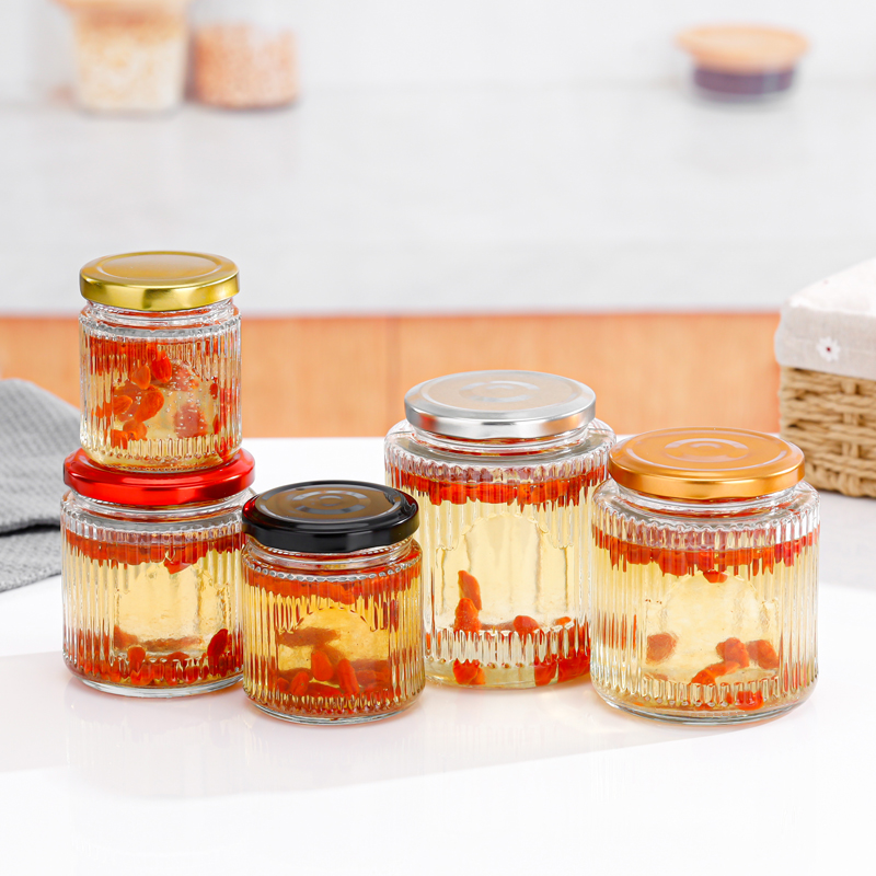 150ml 200ml 280ml 380ml Food Storage Glass Jar Pudding Yogurt Jelly Jam Bird's Nest Bottle Glass Jar With Metal Lid