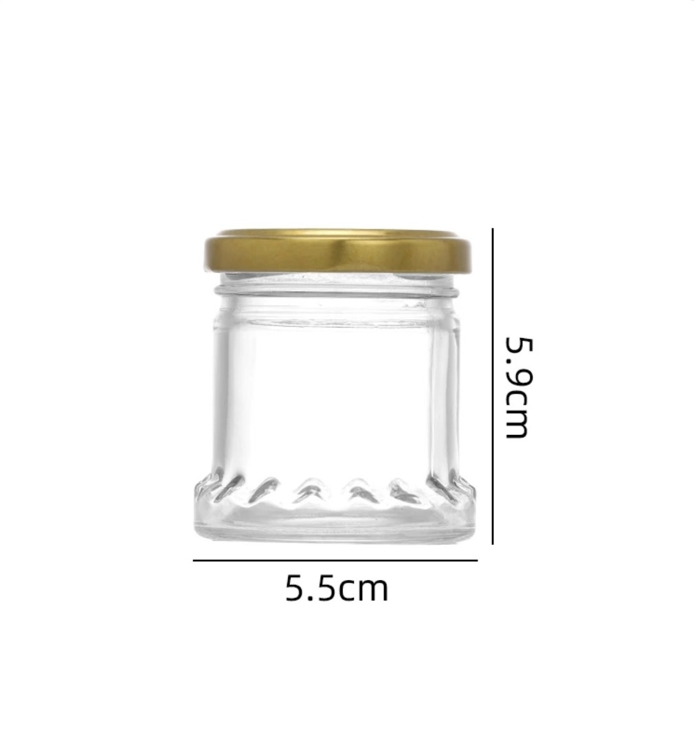 Luxury Glass Jar 45ml 75ml 100ml 150ml Jam Jar Honey Jar With Screw Lid