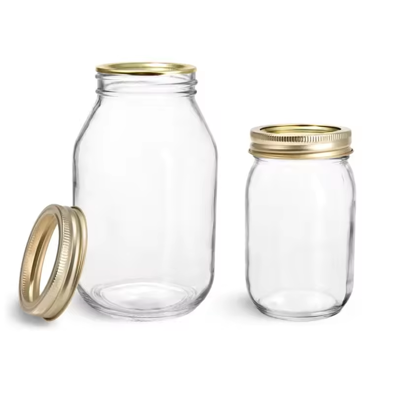Customized Food Storage 16oz Mason Glass Jars Hot Sale Custom 150ml 300ml 500ml 1000ml Glass Jars With Lids