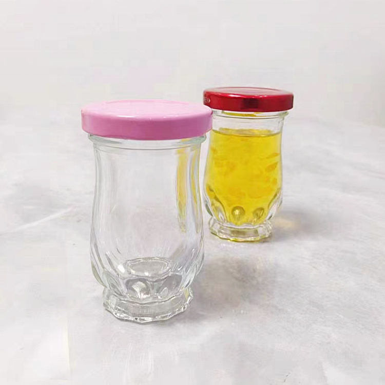 High Quality 50ml Bird's Nest Glass Jar With Metal Lid Screen Printed 75ml Volume Honey Bird's Nest Split Bottle