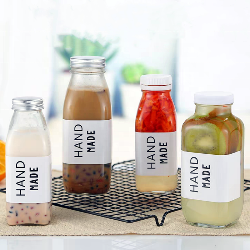 300ml 350ml Customize Multi-specification Clear Coffee Juice Round Beverage Glassware Wine Liquor Glass Bottle