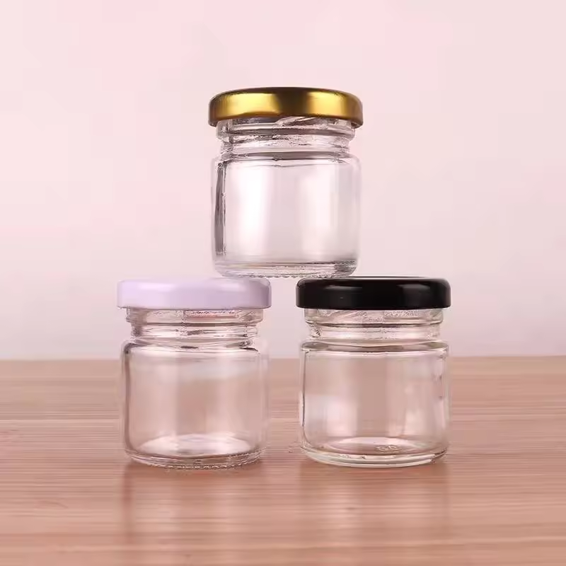 Hot Products 100ml/150ml Round Lid Transparent Glass Jar for Pickles Bottle Beef Pepper Jam Honey Canned Food Glass Jar