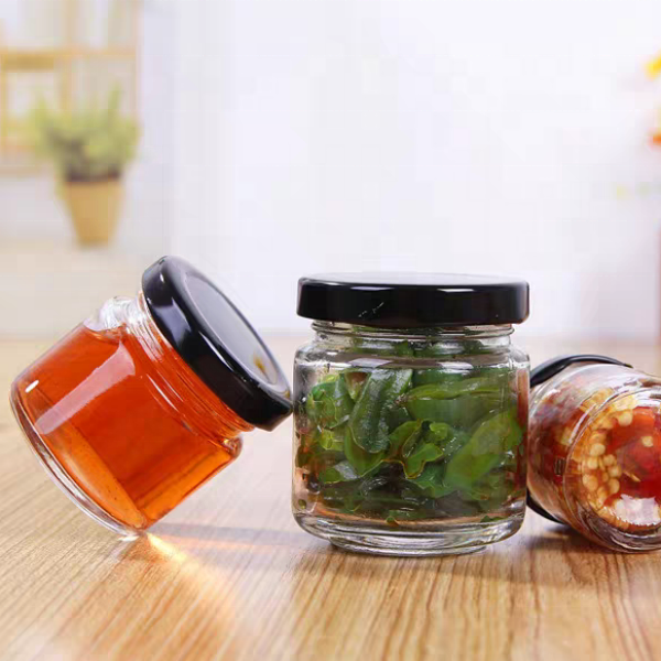 Different Sizes Food Grade Mini Jam Glass Cheap Honey Jar Wholesale Clear 100ml 150ml 220ml 380ml Round Glass Food Storage Jar