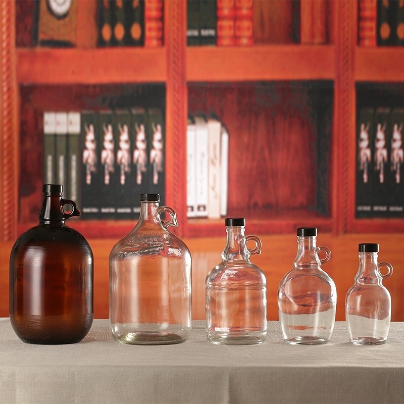 High Quality 1l 2l Glass Maple Syrup Bottles California Wine Bottle Drinking Bottle With Screw Cap