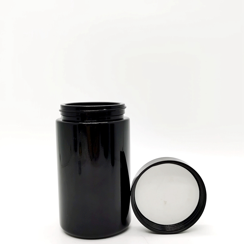 Hot Sale Airtight 100ml 200ml 250ml 500ml 1000ml Dark Violet Glass Jars Black Plastic Screw Cap Elegant Packaging Best Seller