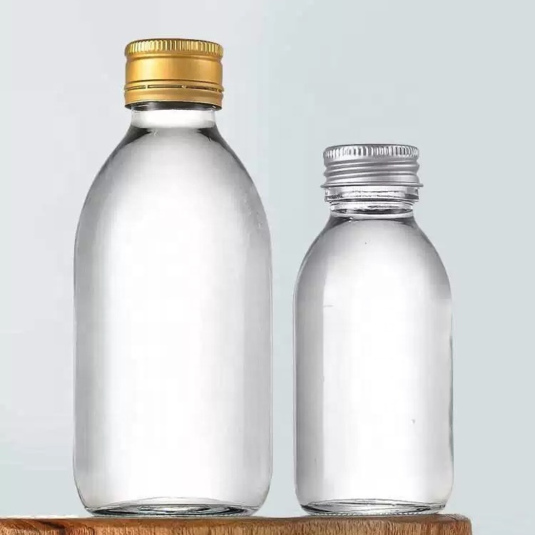 Cough Syrup 30ml 60ml 100ml 150ml 200ml 250ml Clear Round Pharmaceutical Glass Bottle With Plastic Cap