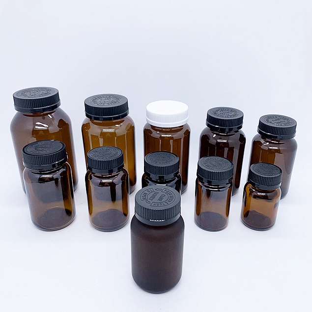 Packer Bottle Pill Empty Clear Glass Pill Bottles 60ml 75ml 100ml 120ml 150ml 200ml 250ml 300ml 400ml 500ml Amber Glass Packer Bottle