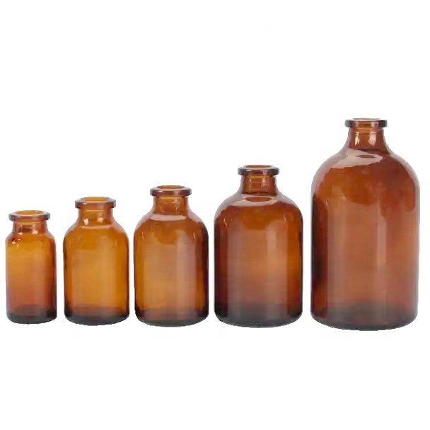 Factory Outlet 7ml Potion Glass Medicine Bottle Hot Stamping Cork Sealed for Pills