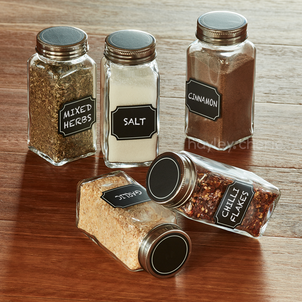 Hot Sale Mini Small Household Kitchen Refrigerator Storage Bottles Glass Spice Jars With Bamboo Lid Wholesale Glass Jar Glass Bottle