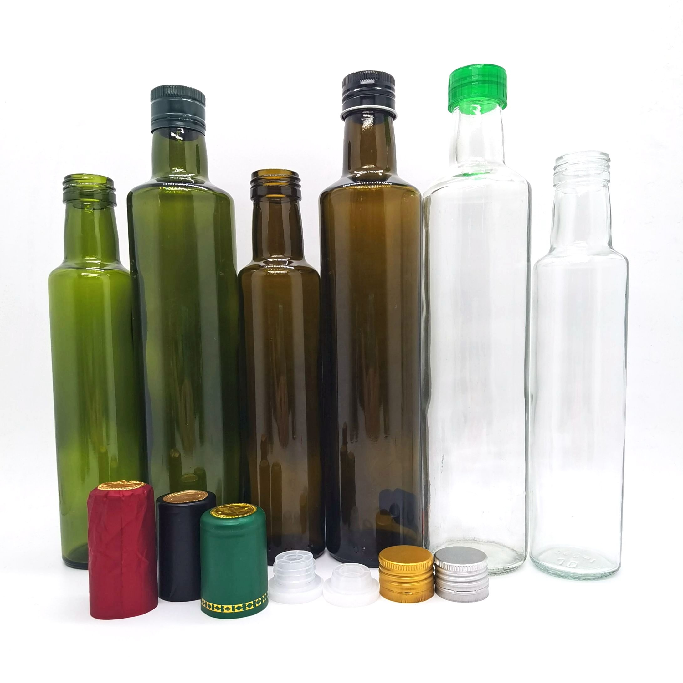 Best Selling Custom Black Green clear Color 100 ml Empty Oil Bottles China Manufacturer Factory Glass Bottle of Olive Oil