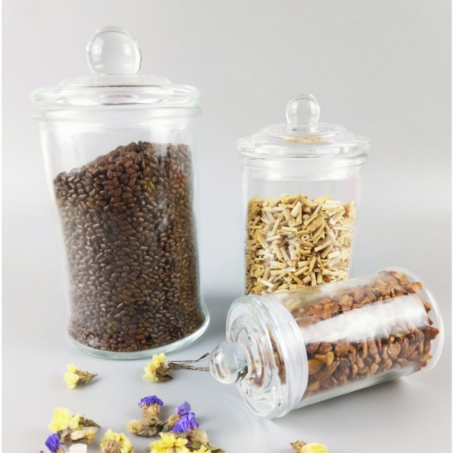 High Quality Airtight Clear Glass Storage Jars Factory Screen Printing 4oz 150ml 375ml 730ml Sizes Kitchen Use Spice Powdered