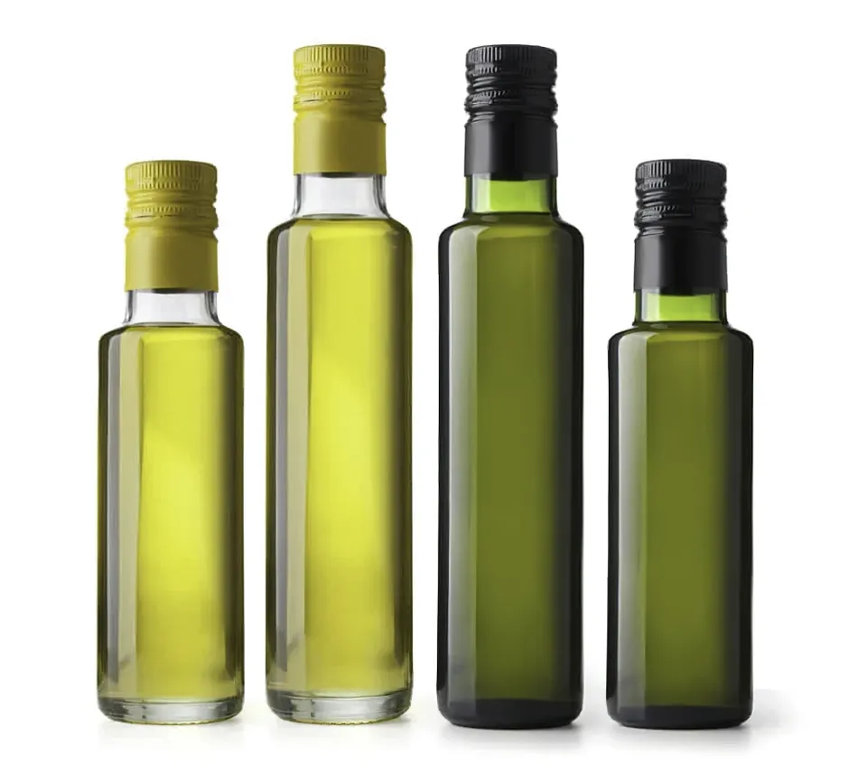 250ml 500ml 750ml 1000ml Food Grade Olive Oil Glass Bottles Dark Green Square Empty Packaging for Olive Oil