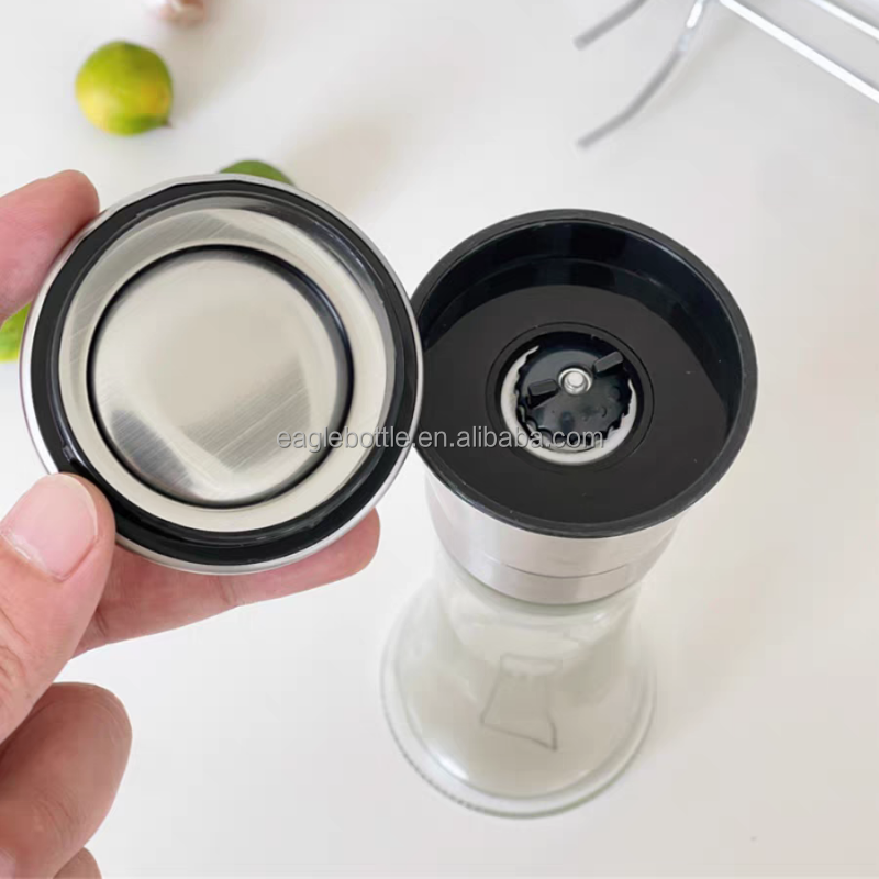 100ml 150ml 180ml Kitchen Gadgets Manual Salt and Pepper Grinder Mill Glass Bottle Manual Chili Salt Pepper Grinder