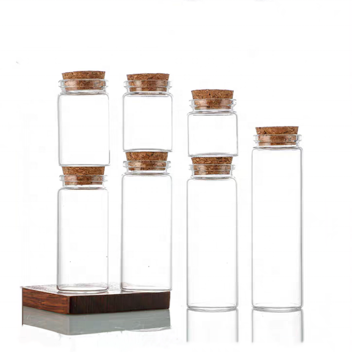 Wholesale 37MM 50 Ml Small Glass Tube Vials Wishing Bottle Floating With Cork