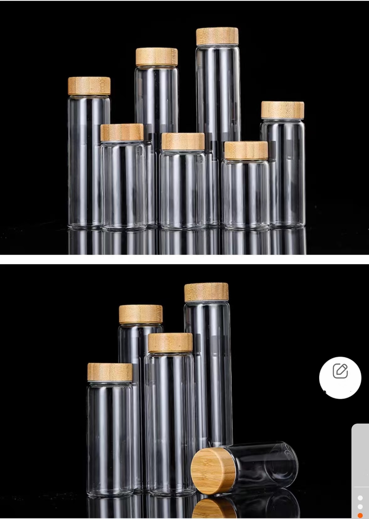 MIni Glass Tube 5ml 10ml 15ml 20ml 25ml 30ml 50ml 60ml 100ml 120ml clear Glass Storage Vial Bottle With Aluminium Screw Cap