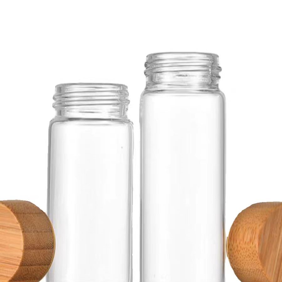 116mm 120mm Custom Child Proof Packaging Glass Tube P-re Vial Child Resistant Roll Glass Tube With Screw Cap