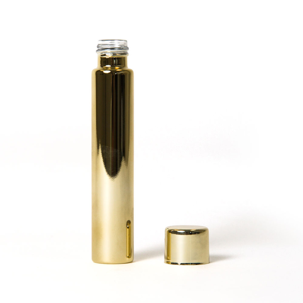 Custom Logo 98mm 116mm Child Resistant Glass Pre Packaging Roll Cigar Tubes Glass Containers Metal Cap for Smoking