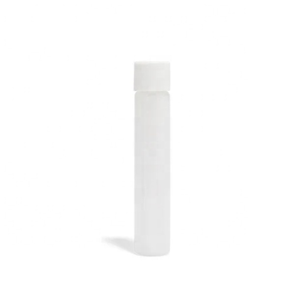 (116 X 22mm) Matte Black  White Glass Tube With Black CR Cap