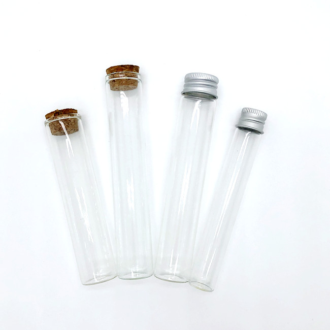 115mm King Size Wide Mouth Odour Smell Proof Airtight Bottles Glass Pre Packaging Tubes W/Cork Cap