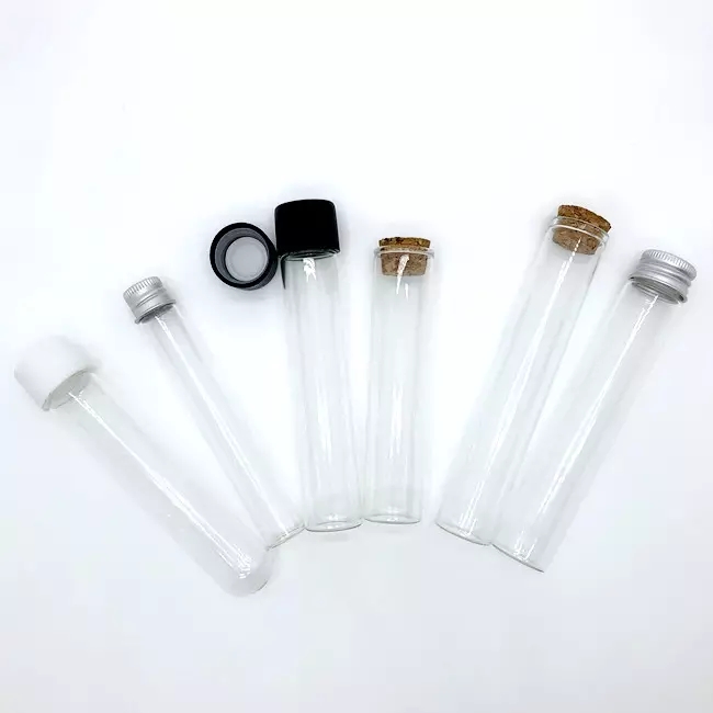 Transparent 20ml 25ml 30ml 50ml 60ml Empty Refillable Tube Storage Bottles Glass 100ml With Aluminum Silver Screw Cap