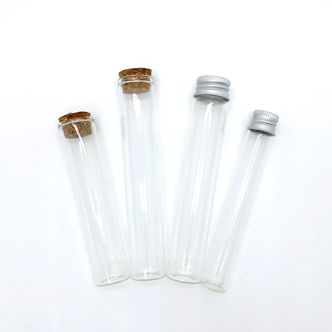 Smell Proof Glass Pre Packaging Roll Tubes Child Resistant Glass Tube Pre Plastic Pop Top 120mm 116mm Tubes With Screw Cap
