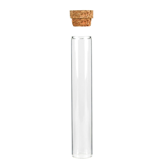 Childproof Glass Tube Round Small Vial With Child Resistant Screw Matte Black Cap Wholesale Glass Jar Glass Bottle
