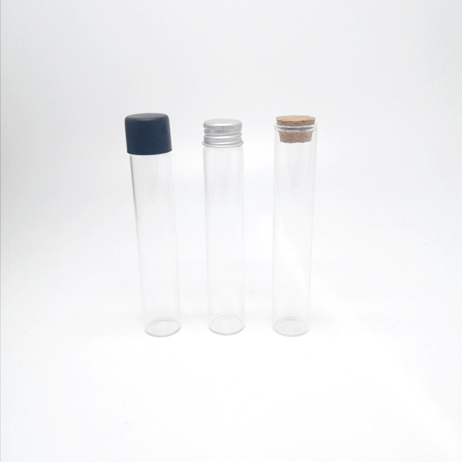 22*115mm 120mm Glass Pre Packaging Smell Proof Tube 1g 1.3g Glass Tube Container Customized Stickers