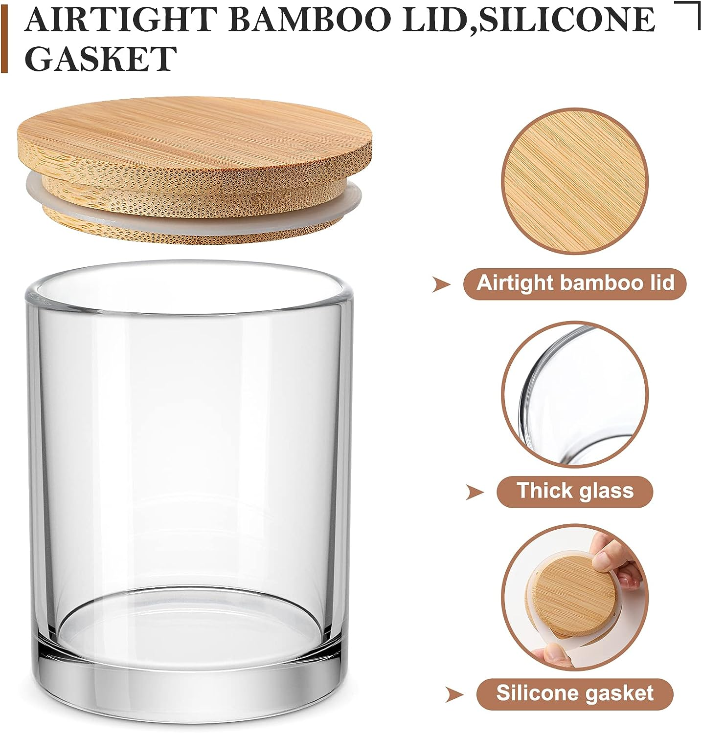 Wholesale Customized Luxury Frosted Empty Glass Candle Jars for Candle Making