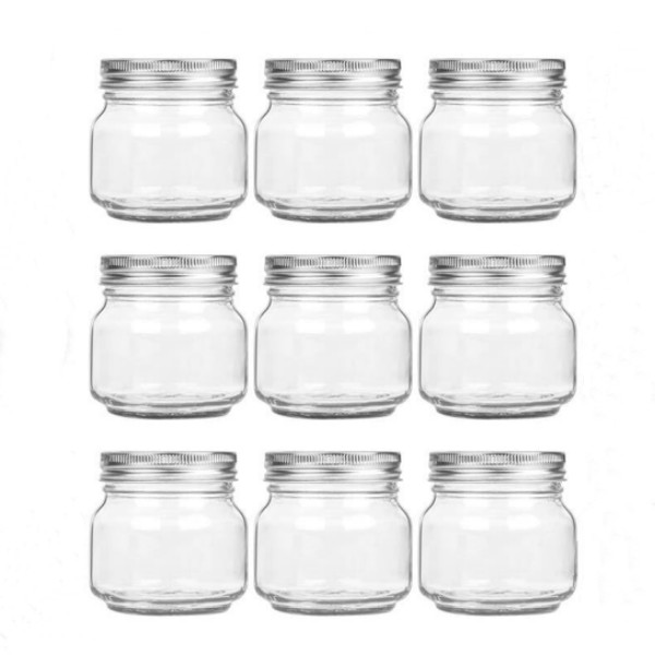 8oz 250ml Mini Round Square Glass Mason Jars with Lids for Candle Making