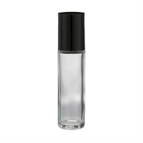 Frosted Matte Black 4ml 6ml 8ml 10ml Perfume Essential Oil Glass Roll on Bottle With Aluminum Cap and Steel Roller Ball
