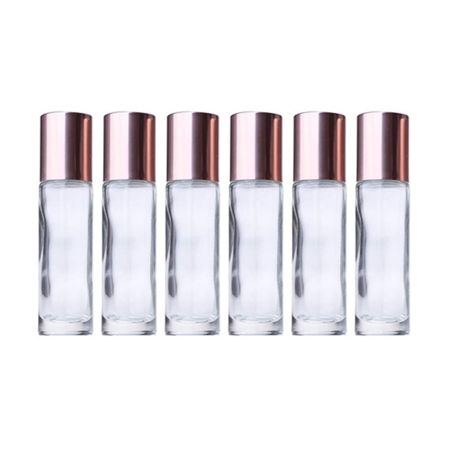 1ml 2ml 3ml 5ml 8ml 10ml 15ml 20ml Roll on Glass Clear Green Blue Amber Essential Oil Metal Roller Bottle With Roller