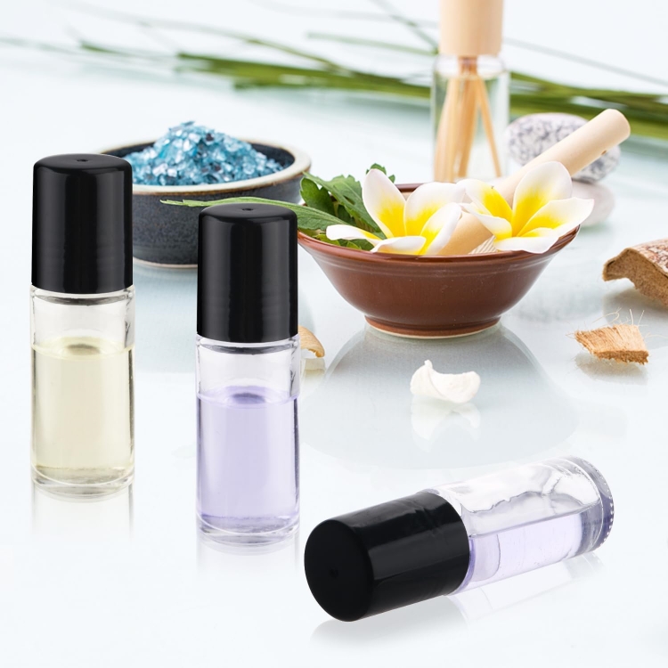 Roll on Empty Glass Bottles for Essential Oils 30 ml 1 oz Clear  Refillable Roller Roll on Bottle for Perfume
