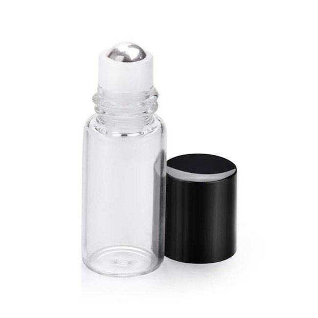 50ml Clear Glass Roller Bottles Clear Roll-On Deodorant Bottles 30ml Empty Refillable Travel DIY Rollerball Bottles