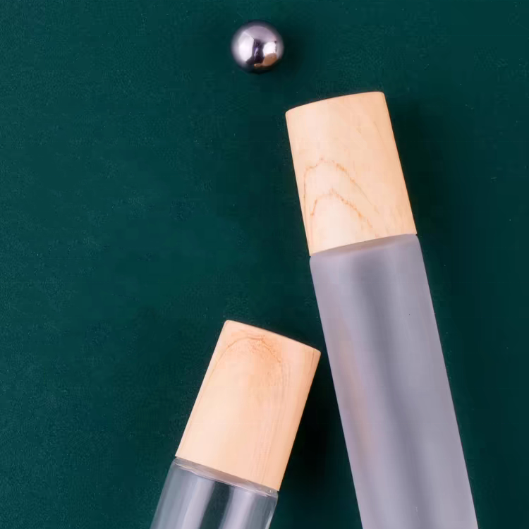 Wholesale Oem 10ml 15ml Custom Logo Empty Round Tall Frosted Luxury Glass Perfume Eye Oil Roll on Bottle with Roller Ball