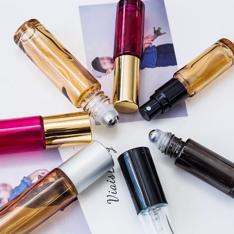 Wholesale Glass Roller Bottle 10ml Bottle with Roller for Cosmetic Use Roll-on Glass Roller Bottle