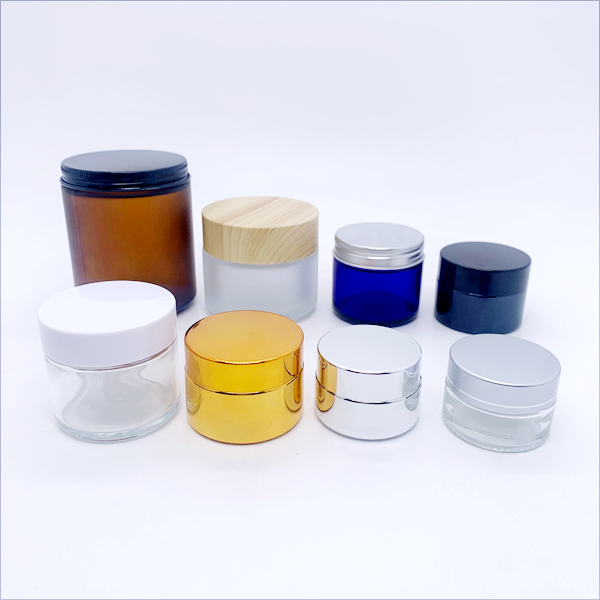 Wholesale 20 50 100 g Frosted Luxury Custom Fancy 30 ml Cosmetic Cream Glass Jars With Lid Factory Price