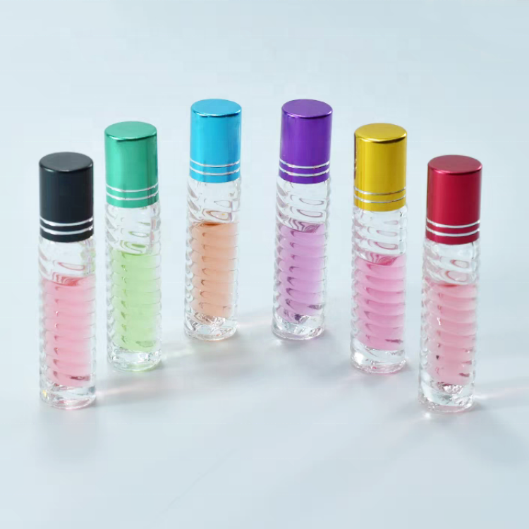 5ml 10ml Round Roll on Glass Bottle with Glass Roller and Aluminum Roller Cap