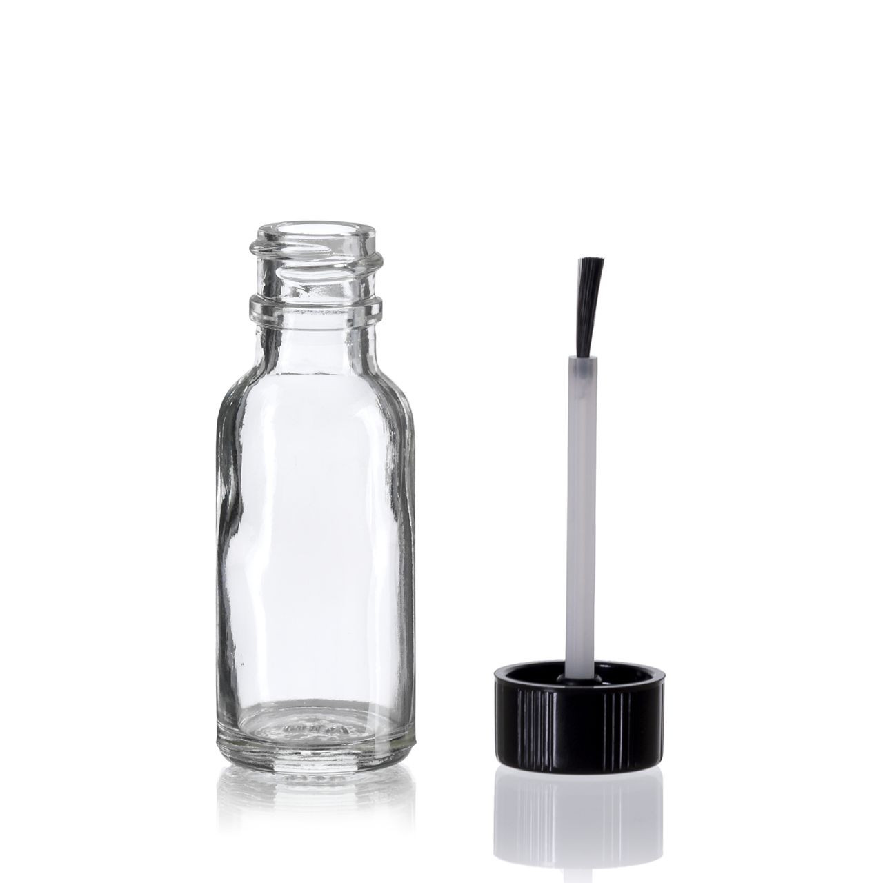 Boston Round Bottles With Brush Caps glass bottle