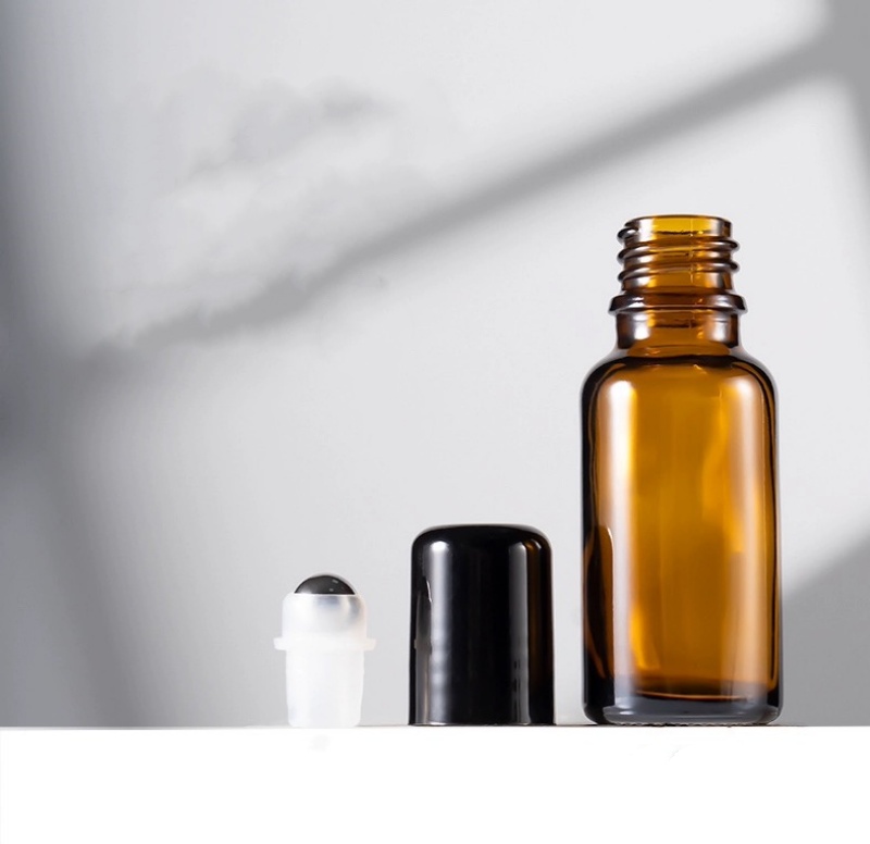 Perfume Roller Clear 100 Ml Amber Glass Brown Roll on 10ml Glass Customized Cosmetic Bottle for Skin Care Essential Oil