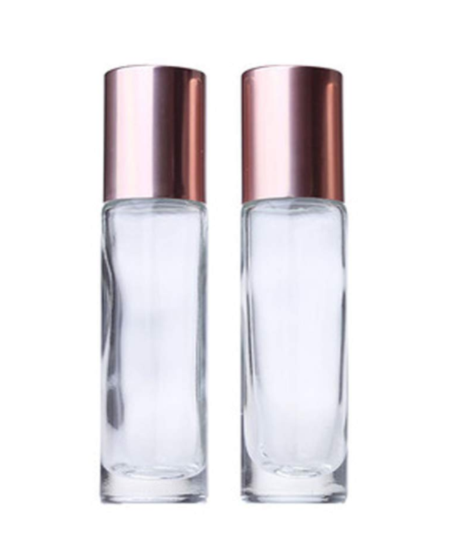 Wholesale Cheap Empty 30ml clear Glass Roll on Bottle 8ml With Glass Roller Ball 1oz Simple Perfume Bottle