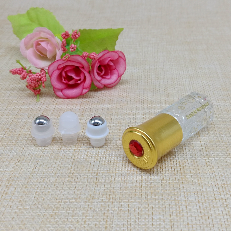 3ml 6ml Octagonal Thick Glass Roll on Bottles Essential Oil Empty Perfume Bottle 12ml