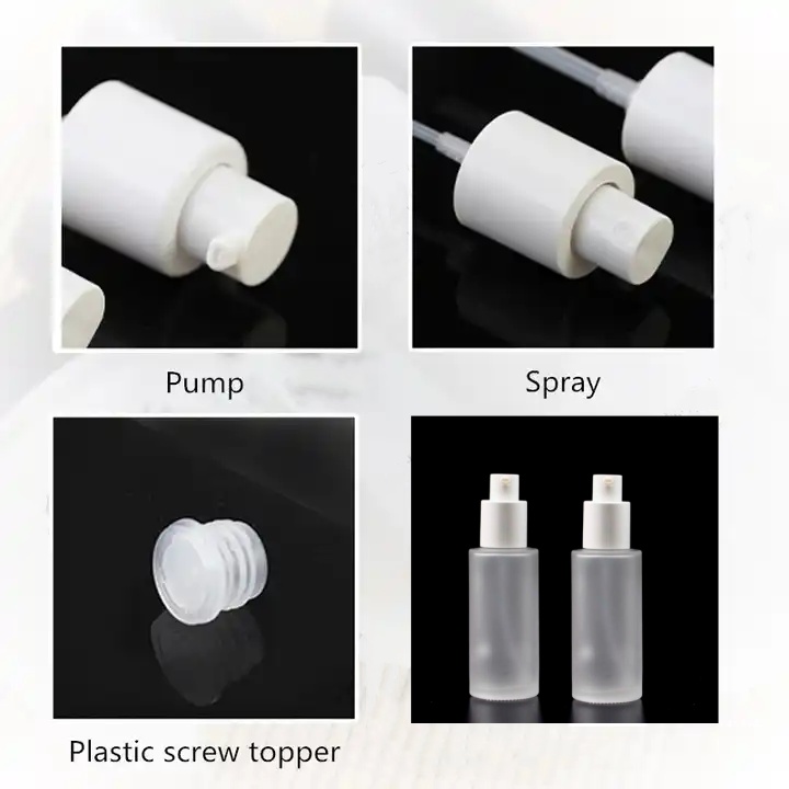 Flacon Contenant Emballage Cosmetique Luxurious Push Down 50ml Glass Skincare Cream Hair Cuticle Oil Dispenser Bottle Container