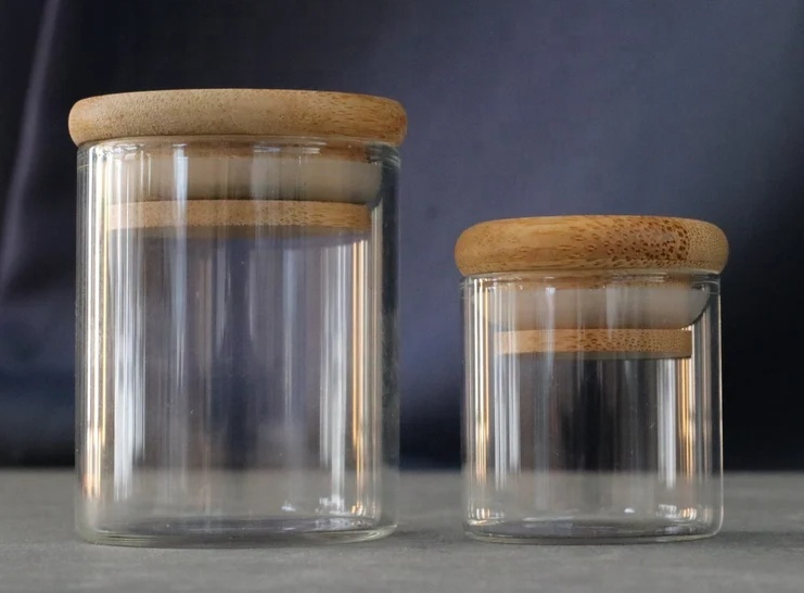 New Style Wholesale 125ML 180ML Glass Jar Stash Container Vacuum Moisture-proof Moisturizing Glass Tank Storage Jars