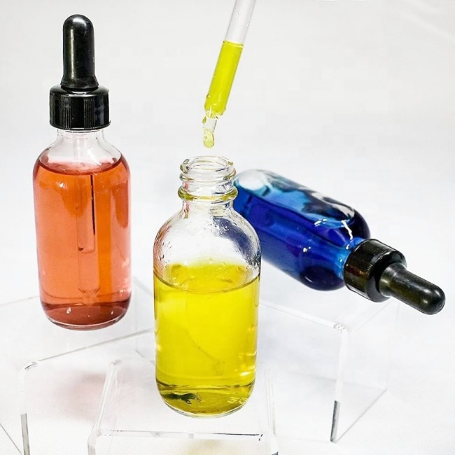 15ml 1oz 30ml 60ml 120ml 4oz Clear Boston Round Essential Oil Hair Oil Glass Dropper Bottle With Dropper