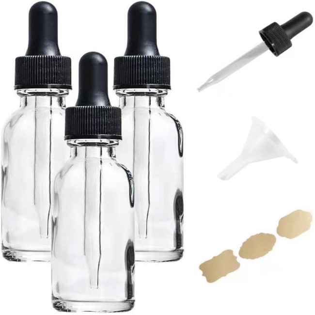 Gold Supplier's Hot Sale Boston Round Glass Dropper Bottles 30ml 60ml 120ml 1 oz 2 oz 4 oz Matte Black White for Beard Oils