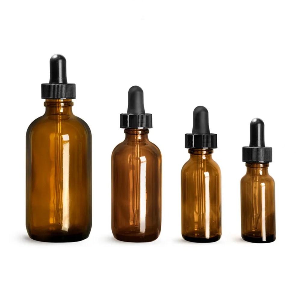 Glass Dropper Bottles 4 Oz/120ml Amber Glass Tincture Bottles With Graduated Glass Eye Droppers for Essential Oils